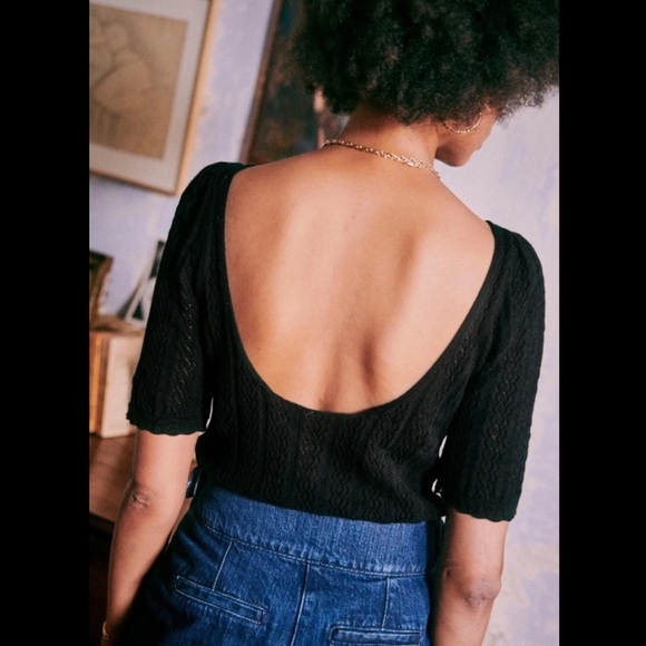 Sezane Eglantine Jumper In Black - Picture 2 of 4